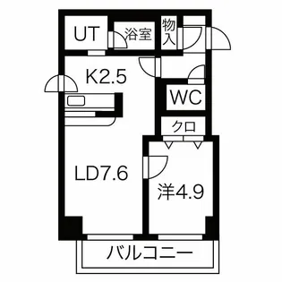 ノースコートgoody【1階】の間取り