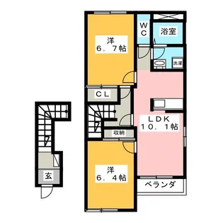 Riche Prosperer TO【2階】の間取り