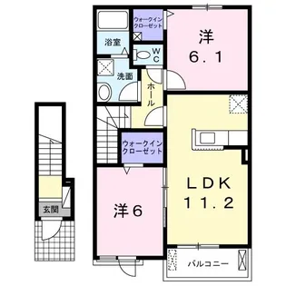 カレント 翔【2階】の間取り
