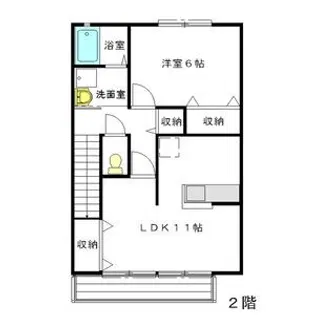 フォレットフォンティーヌB【2階】の間取り