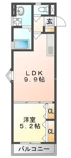 ラモーナ門真南【3階】の間取り