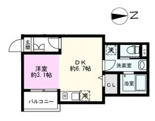 クロスウッド柏【3階】の間取り