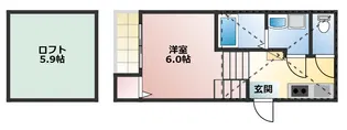 リブフラット藤江【1階】の間取り