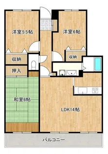 ロイヤルグリーン松戸【2階】の間取り