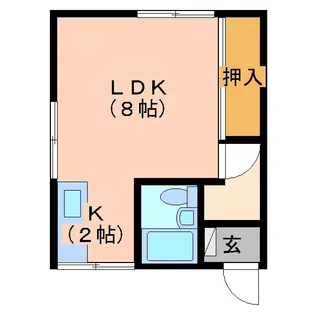 全室から大平山が望める見晴らし良好な、コーポアイプラザ!【2階】の間取り