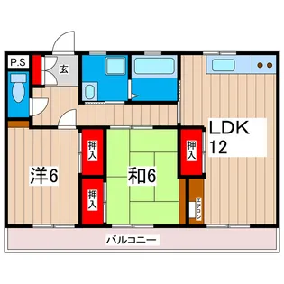 東多賀ヴィラ【3階】の間取り
