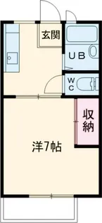 福正ハイツF(1K)【1階】の間取り