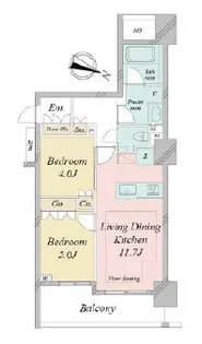 ドゥーエ早稲田【6階】の間取り