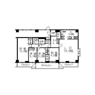 芦野マンション【5階】の間取り