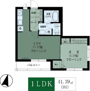 CozyK三軒茶屋【3階】の間取り