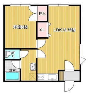 コーポラスウイング【2階】の間取り