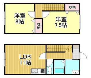 グランデ白金B【1階】の間取り