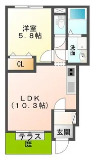 シャルマンハイツ B【1階】の間取り