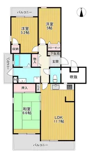 グランビュー山手【3階】の間取り