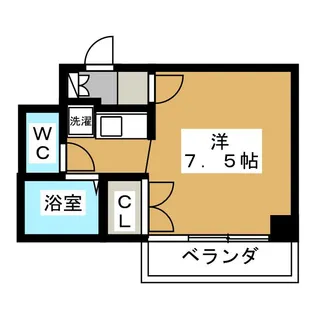 ホリホックイン安西【6階】の間取り