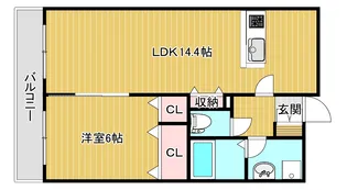 グランディール駅南【1階】の間取り