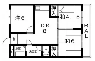 北本町パールハイツ【4階】の間取り