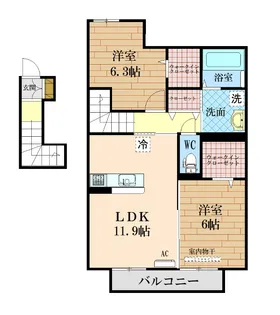 メルベーユMT【2階】の間取り