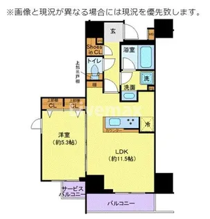 ジェノヴィア秋葉原スカイガーデン【5階】の間取り