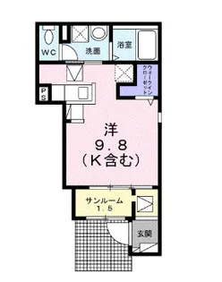 福島県郡山市小原田5【アパート】の間取り