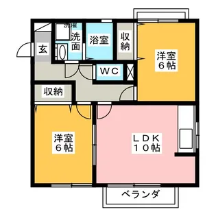 サンエスト植田 B棟【2階】の間取り