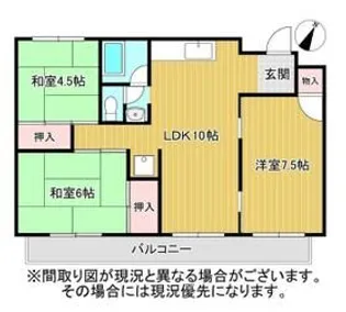サンハイツ中島【3階】の間取り