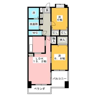 ペアライフ堀田【1階】の間取り