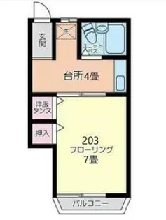 不二ハイツ神大寺【2階】の間取り