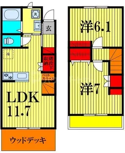 千葉県柏市花野井【一戸建】の間取り