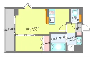 1Kの間取り画像