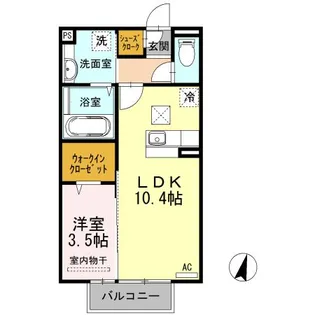 メゾンレーヴ【1階】の間取り