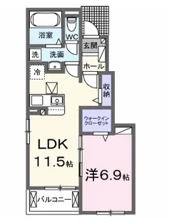 高知県香南市野市町西野【アパート】の間取り