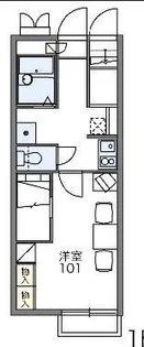 1Kの間取り画像