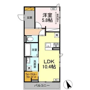 茨城県つくば市谷田部【アパート】の間取り