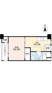 UR鷺洲【4階】の間取り