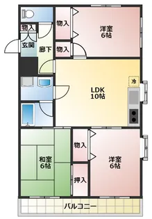 谷ハイツ【2階】の間取り
