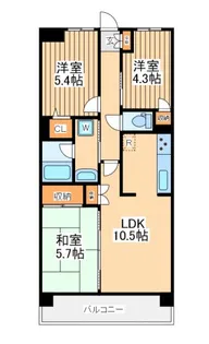 レクセル鶴川【4階】の間取り