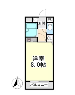 クレッシェンド岸地【2階】の間取り