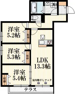 グランデ・イズミ【1階】の間取り