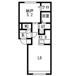 グランメールWEST9【1階】の間取り