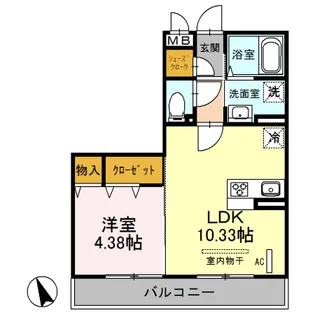 グレイススクエア【2階】の間取り