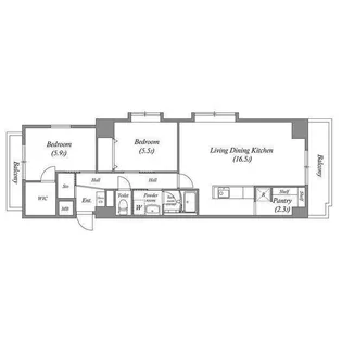 ISM 今里【7階】の間取り