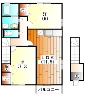 シャルマン メゾンA棟【2階】の間取り