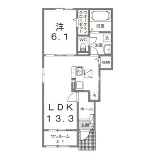 群馬県前橋市前箱田町【アパート】の間取り