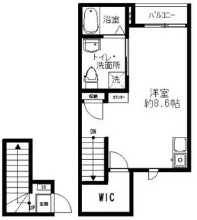 フルール谷在家1【2階】の間取り