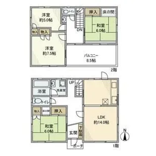 埼玉県朝霞市宮戸2【一戸建】の間取り