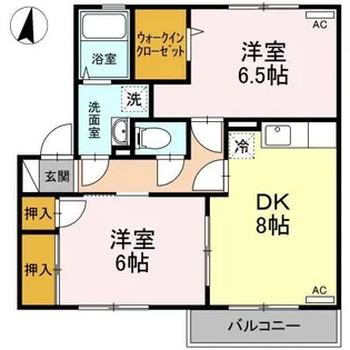 プラシード A棟【2階】の間取り