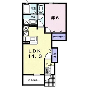 プティ アンジェ【1階】の間取り
