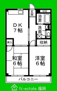 福岡県福岡市西区愛宕3【マンション】の間取り