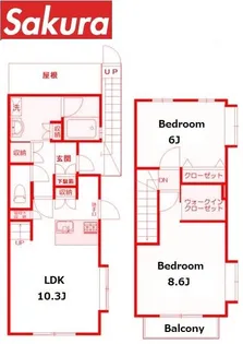 神奈川県横浜市青葉区あざみ野2【一戸建】の間取り